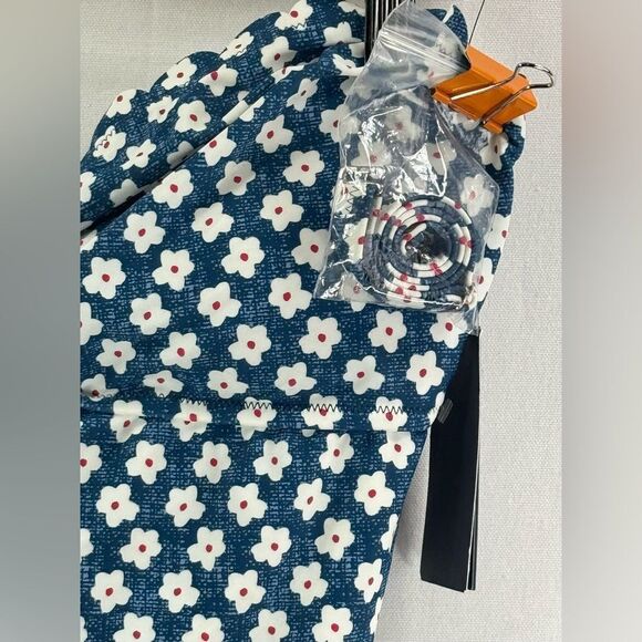 Tommy Hilfiger Blue Raspberry Floral Bandeau One-piece Swimsuit Size 16 NWT - Picture 5 of 9